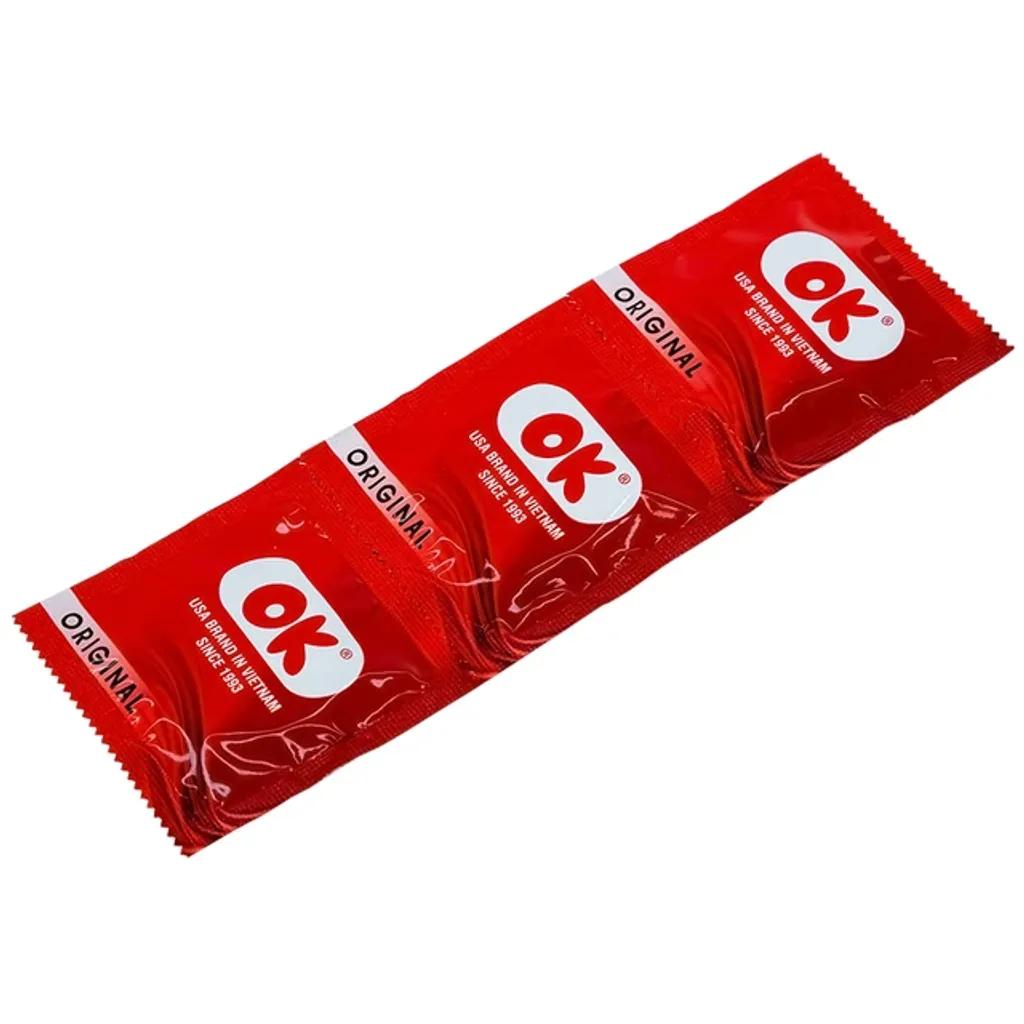 Bao cao su OK Original không mùi giúp phòng tránh thai (Hộp 3 cái)