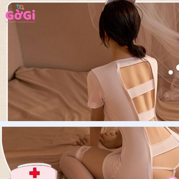 Bộ đồ cosplay y tá màu trắng