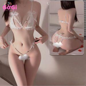 Set đồ lót ren 3 mảnh phối ngọc trai – Quyến rũ, gợi cảm