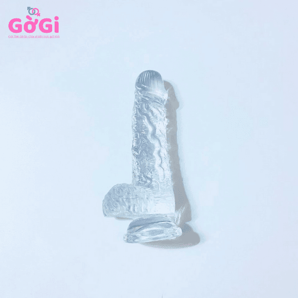 Dương vật giả pha lê mềm mại nhỏ và trung bình