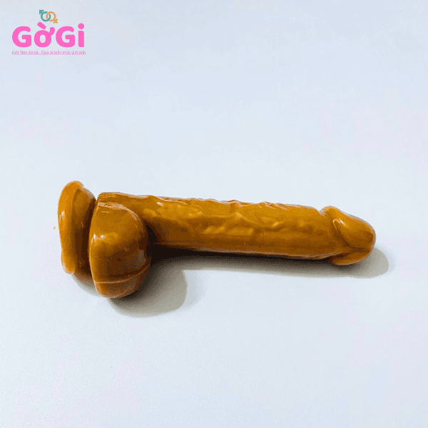 Dương Vật Giả Mô Phỏng Màu Da Nâu (Dildo) Silicone Mềm - Có Đế Hút Mẫu DV41