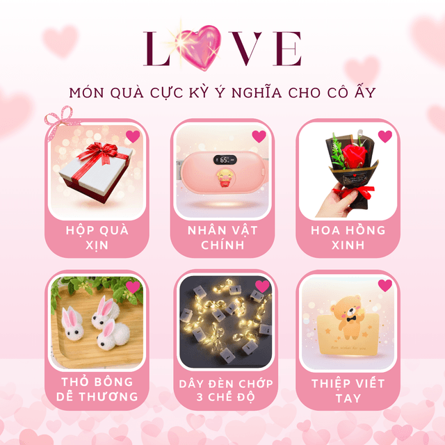 (Hộp Quà Tặng) Máy massage bụng kinh cao cấp, massage bụng, sưởi ấm giảm đau bụng kinh hình con heo siêu dễ thương