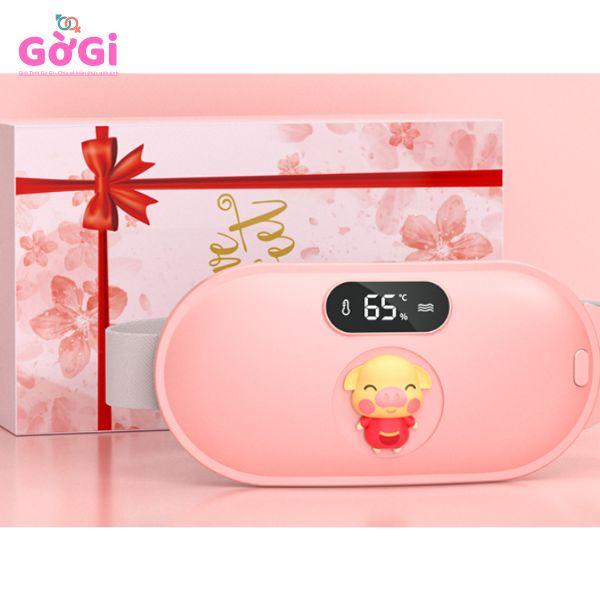 Máy massage bụng kinh cao cấp, massage bụng, sưởi ấm giảm đau bụng kinh hình con heo siêu dễ thương (không hộp quà)