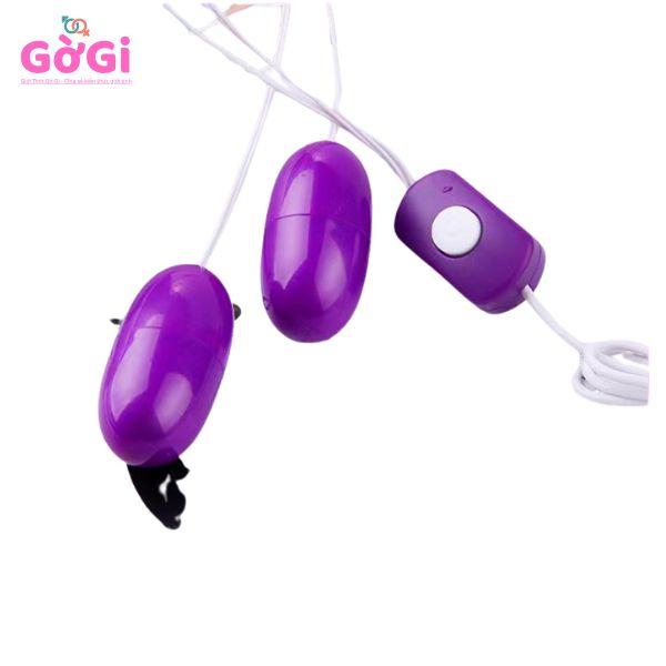 Trứng rung thủ dâm nữ rung kép USB, máy mát xa rung mạnh dành cho người lớn