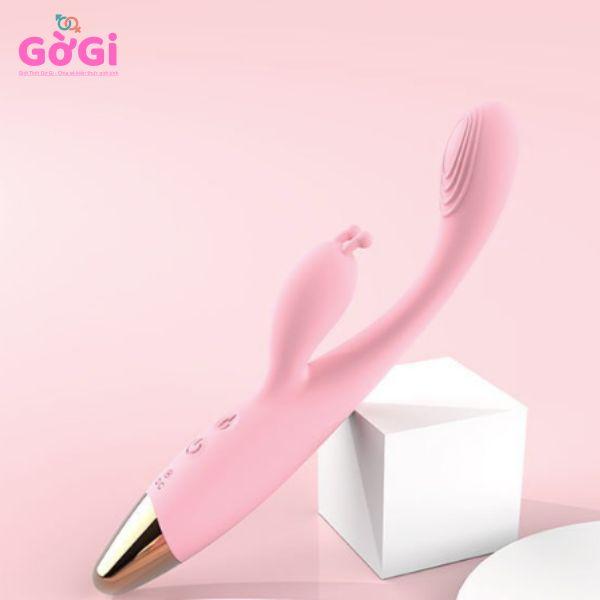 Máy rung sưởi ấm có thể sạc lại bằng USB, đầu kép, máy mát-xa rung mạnh 11 tần số