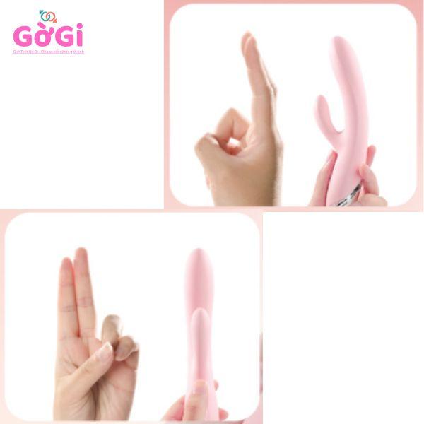 Máy rung kép thiết kế thông minh cho nữ vào cơ thể không gây tiếng ồn rung mạnh