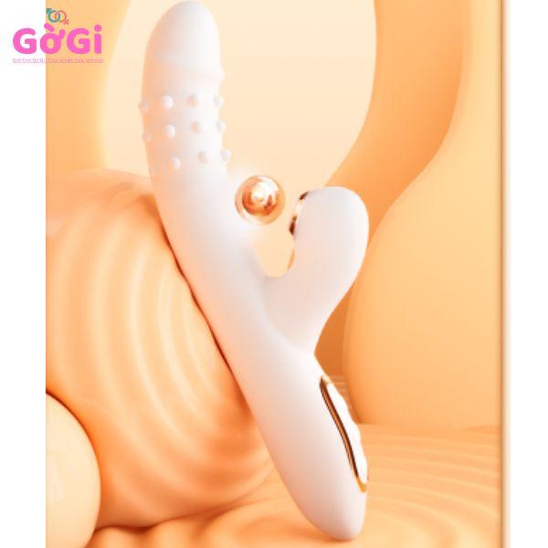 Dương vật tự động thụt đa năng – rung màu trắng
