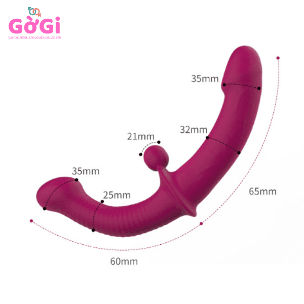 Dương Vật Giả 2 Đầu Cao Cấp Có Rung và Điều Khiển Từ Xa (Double Dildo)