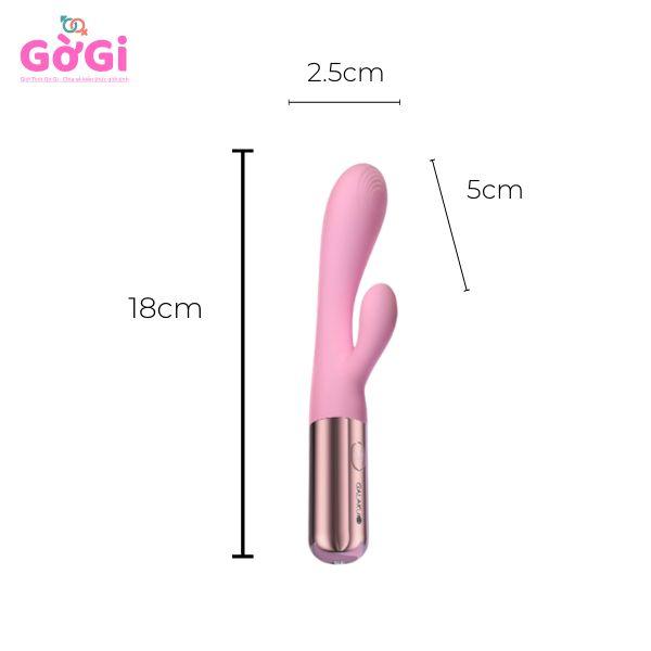 Đồ chơi rung sưởi ấm cơ thể, máy mát - xa rung hai đầu, tần số rung thay đổi, máy thủ dâm im lặng