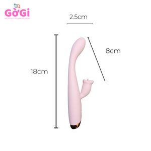 Máy rung liếm lưỡi thế hệ thứ hai sưởi ấm vào cơ thể rung động massage không tiếng ồn