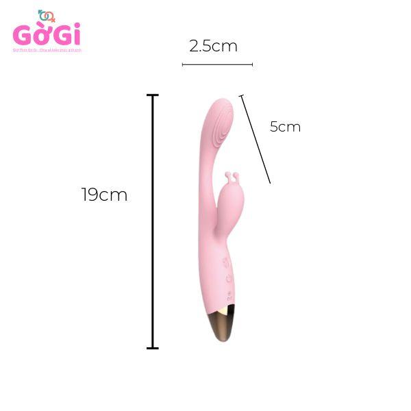 Máy rung sưởi ấm có thể sạc lại bằng USB, đầu kép, máy mát-xa rung mạnh 11 tần số