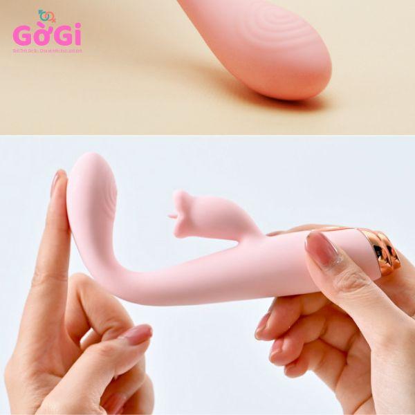 Máy rung liếm lưỡi thế hệ thứ hai sưởi ấm vào cơ thể rung động massage không tiếng ồn