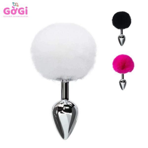 Nút bịt hậu môn đuôi thỏ kim loại nhiều màu