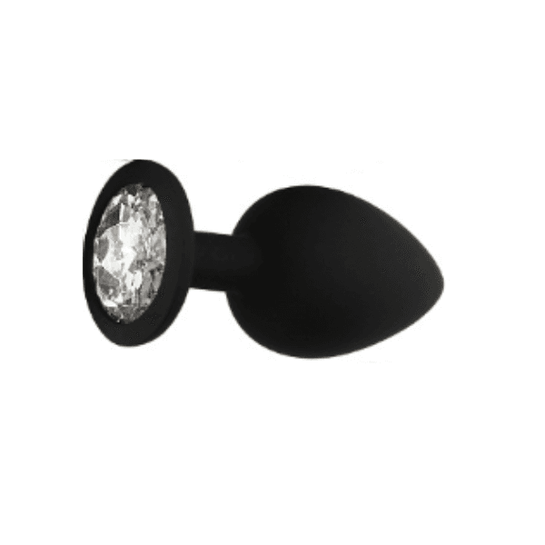 Nút bịt hậu môn silicon mịn màng đính kim cương