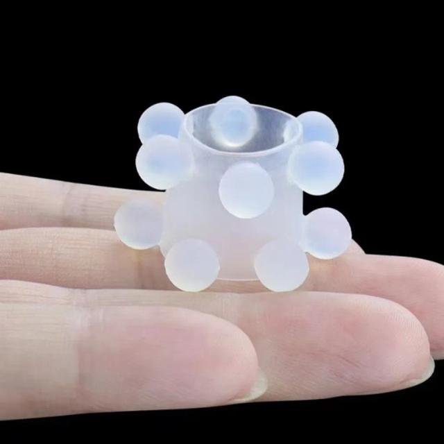 Bao Đeo Dương Vật Silicone 18 Hạt Bi Nổi Co Giãn
