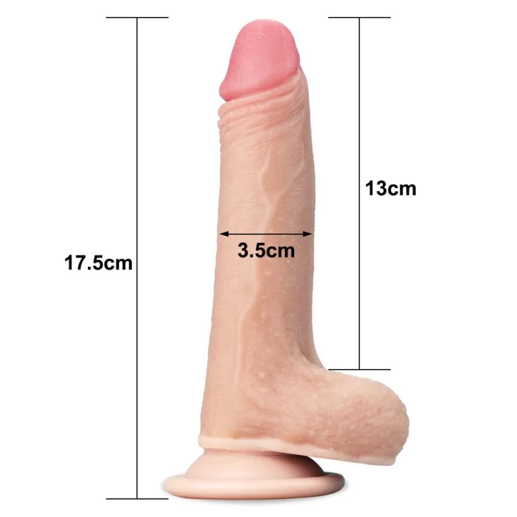 Dương Vật Cao Cấp Dính Tường Siêu Mềm Lovetoy Sliding Skin Dong 7.0