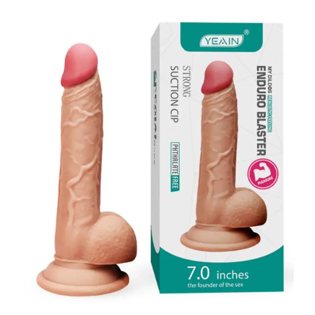Dương Vật Giả Gắn Tường Yeain 7inch Màu Xanh