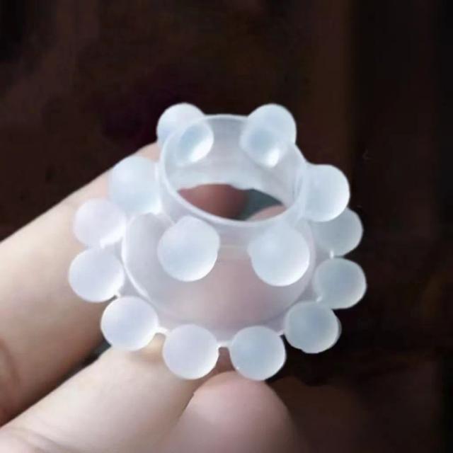 Bao Đeo Dương Vật Silicone 18 Hạt Bi Nổi Co Giãn