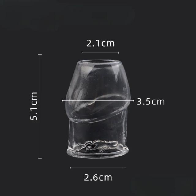 Bao Đôn Đầu Dương Vật Hở Đầu Trong Suốt Mini 5.1cm